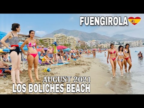LOS BOLICHES, FUENGIROLA MALAGA SPAIN BEACH WALK AUGUST 2021- Latest Summer☀️Beach WAlk Updates [4K]
