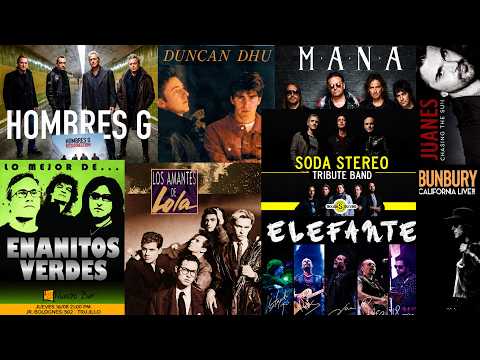 Rock en español de los 80 y 90 ~ Enrique Bunbury, Caifanes, Enanitos Verdes, Mana - Clasicos Mix