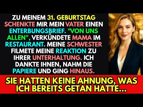 Mein Vater hat mir zum Geburtstag Enterbungspapiere gegeben... bis der CEO meinen Namen aufrief