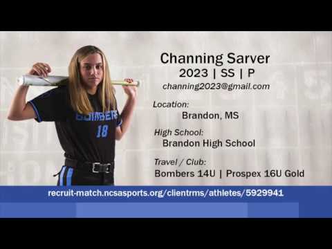 2023 Channing Sarver - Shortstop / Pitcher Softball Skills & Recruiting Video