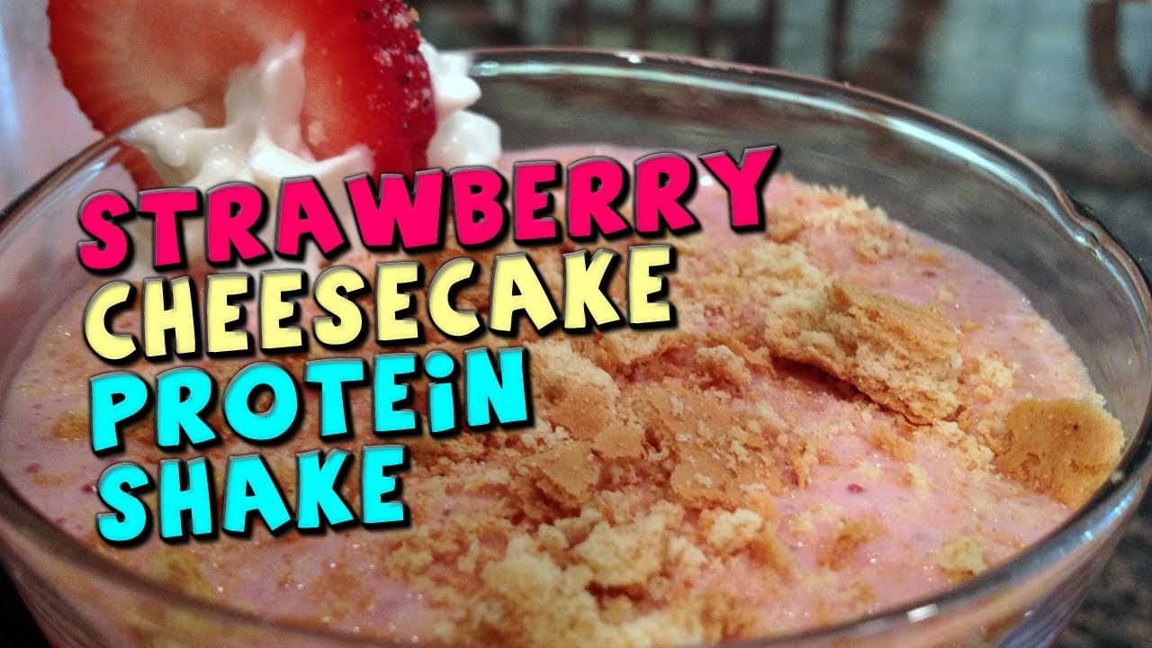 Strawberry Cheesecake Protein Shake | Bodybuilding Smoothie