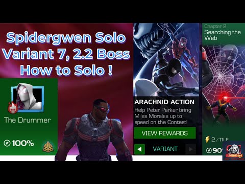 How to beat Spidergwen Variant 7, 2.2 boss! Solo of 7.2.2 Spider-Gwen boss!