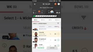 BEST DREAM 11 TEAM FOR TODAY MATCH  #CSK vs KKR