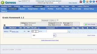 Genesis - Adding Assignment Grades