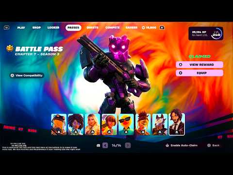 Fortnite Chapter 7 Season 3 Full Battle Pass Showcase