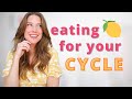 EATING FOR YOUR CYCLE // learn the cycle syncing diet so you can balance your hormones with food