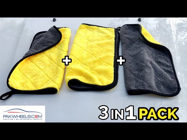 Pack Of 3 Double Sided Yellow Microfiber Towels 40x40 Video