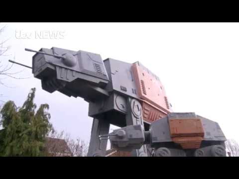 UK TV Report on Star Wars AT-ACT in back yard!