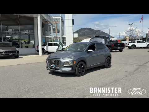 2018 Hyundai Kona 1.6T Ultimate AWD in Gray for sale at Bannister Ford Penticton in Penticton, BC