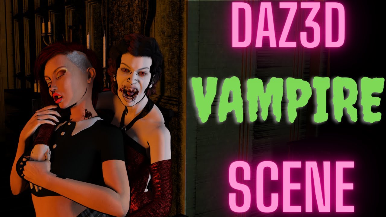 Daz3d Full Scene Setup | Vampire Attack!