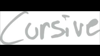 Cursive - 10% to the 10%