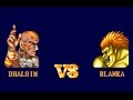 Street Fighter II SNES Dhalsim Vs Blanka Hardest Setting