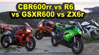 Honda CBR600rr vs R6 vs ZX6r vs GSX-R600 - 6 Reaso