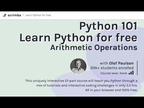 Python Part 8 Arithmetic Operations