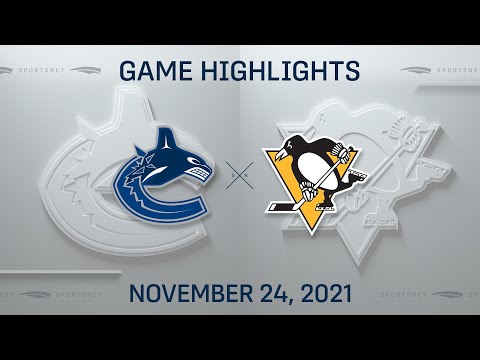 NHL Highlights | Canucks vs. Penguins - Nov. 24, 2021