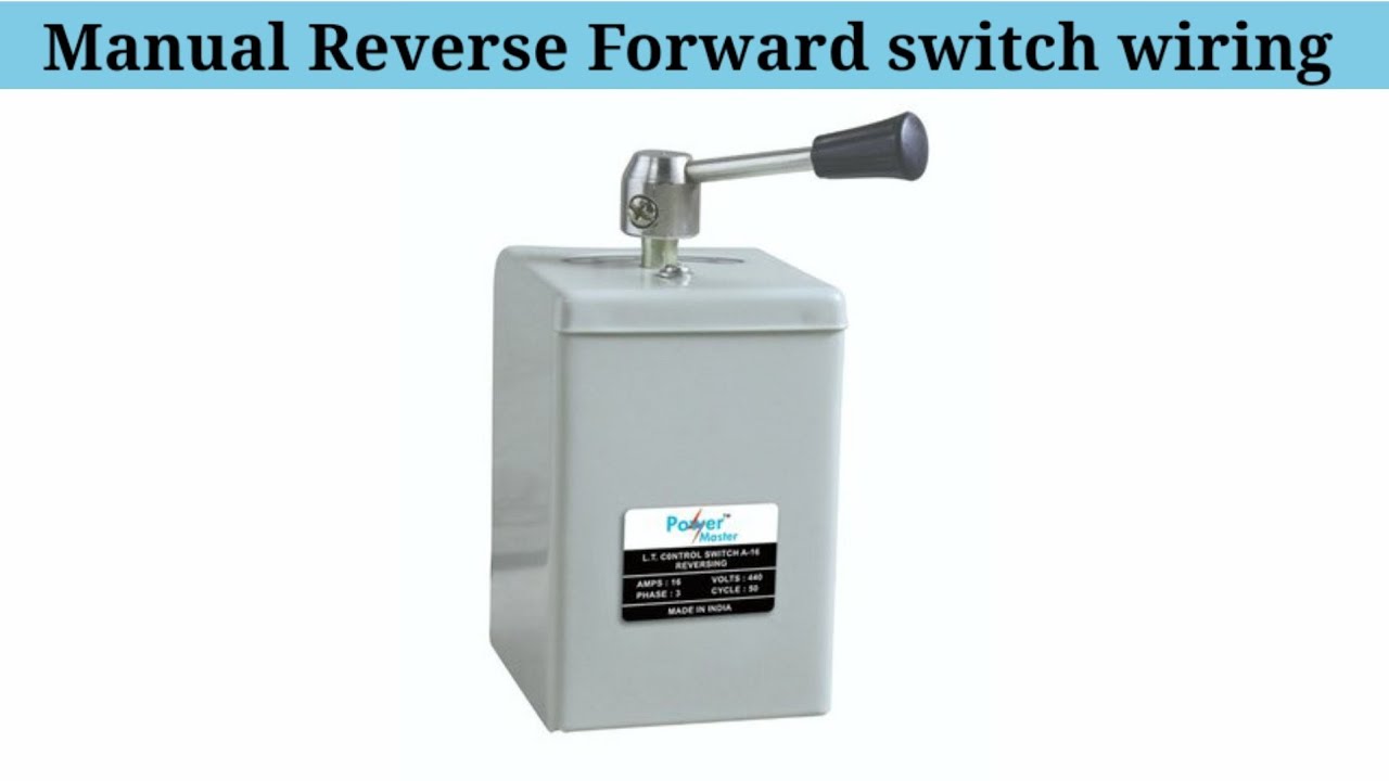 Manual Reverse forward switch | Power Connection and motor connection with reverse forward switch |