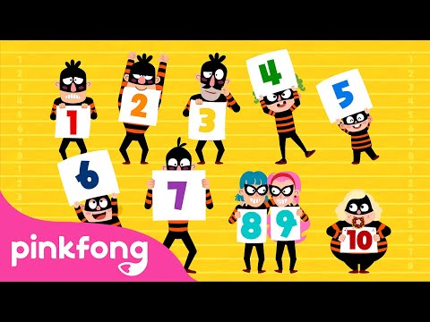 Ten Little Thieves | One Little Two Little Thieves | Police Cars Series | Pinkfong Song for Kids