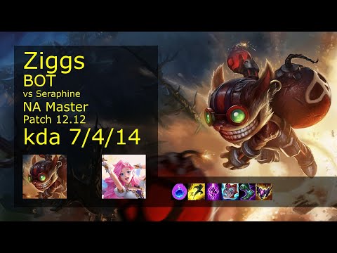 Rank 3 NA Ziggs Bot: Ziggs vs Seraphine