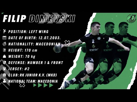 Filip Dimevski - Left Wing - RK Junior K.V. - Highlights - Handball - CV - 2022/23