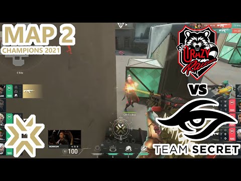 Crazy Raccoon VS Team Secret Map 2 - Highlights - VALORANT Champions 2021: Group Stage C