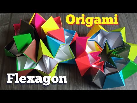 Origami Flexagon Easy Square Paper, Paper Craft Flexagon, Origami for Kids