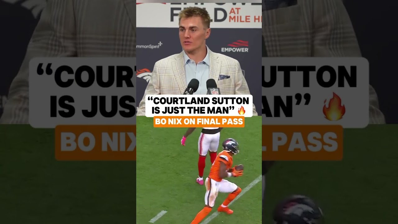Bo Nix Shows Love to Courtland Sutton 🥹🤝
