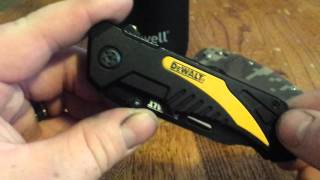 DeWALT folding pocket knife review and compare. A decent knife that could be better...