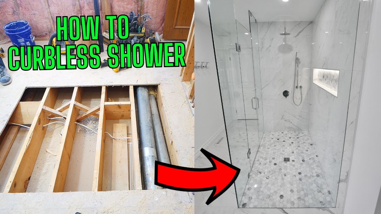 How to Create a Curbless Shower (Barrier Free Bathroom / Walk in Shower)