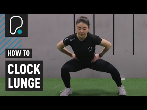 LEG EXERCISE  - How to do the clock lunge