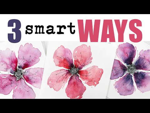 This WATERCOLOR technique WILL CHANGE how you PAINT flowers forever ! ~ Painting Lessons