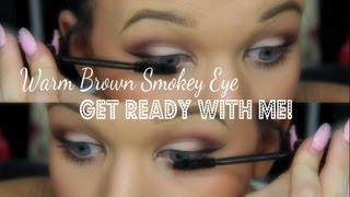 Get Ready With Me! Warm Brown Smokey Eye + Hair + OOTD (Back to school)