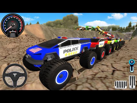 Juegos De Carros - Police Monster Trucks Impossible Driver #2 - Car Extreme Racing Android GamePlay