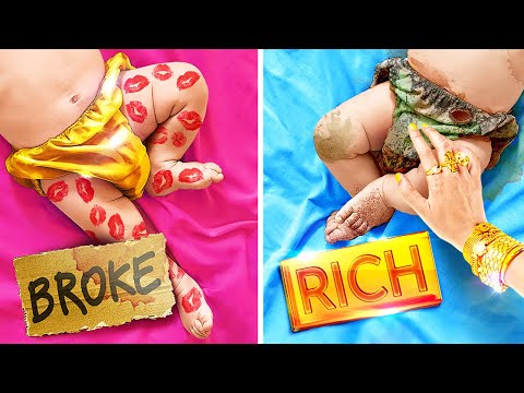I GOT ADOPTED BY BILLIONAIRE FAMILY || Rich VS Broke! Cool Funny Situations and Hacks by 123 GO!