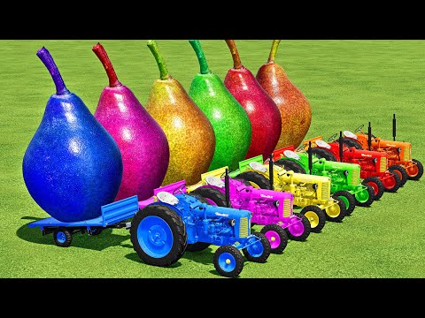 LOAD AND TRANSPORT GIANT PEARS WITH ZETOR TRACTORS - Farming Simulator 22