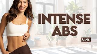 5 Min Pilates Abs Workout | Lilly's Intense Core Activation Routine (No Equipment)