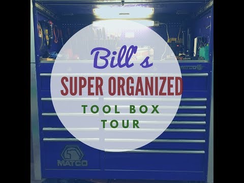 Matco Toolbox Tour With Stainless Steel Top and Hutch. Snap On tools and other brands