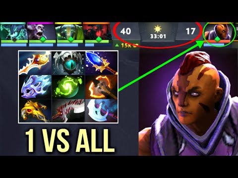 EPIC Pro 1 vs 5 Rapier Anti Mage vs Disable Team Never Give Up Crazy Gameplay WTF Dota 2