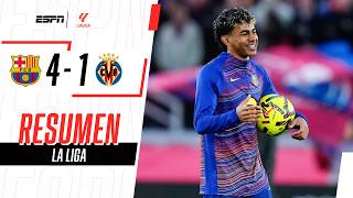 HAT TRICK DE YAMAL, GOLEADA DEL BARSA Y DISTANCIA CON EL MADRID | Barcelona 4-1 Villarreal | RESUMEN