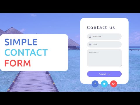 Contact us form Design Using HTML and CSS
