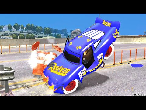 Fabulous Lightning McQueen Crash Testing Ep. 3 | GTA IV Car Damage Mod
