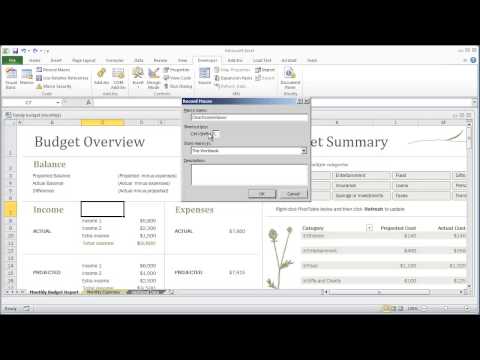 VBA Programming for Excel 2010 -- V1.03 - Recording a Macro -- Free Beginners Tutorial