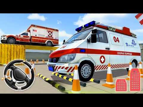 Ambulance Parking Game Simulator 3D - City Rescue VAN Driving | Android Gameplay
