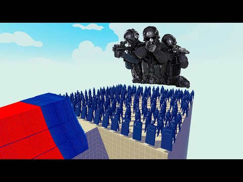 100x SWAT + 1x GIANT vs EVERY GOD l Totally Accurate Battle Simulator TABS