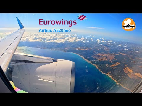 Full landing at Palma de Mallorca Airport PMI - 4K uncut inflight video