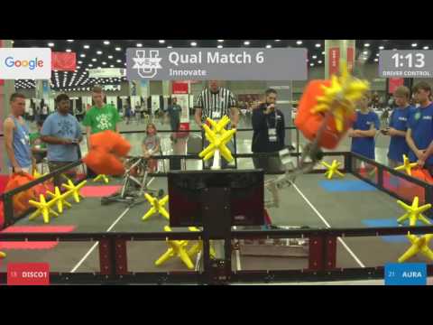 2017 VEXU Innovate Q6 - DISCO1 vs AURA - 12 to 34