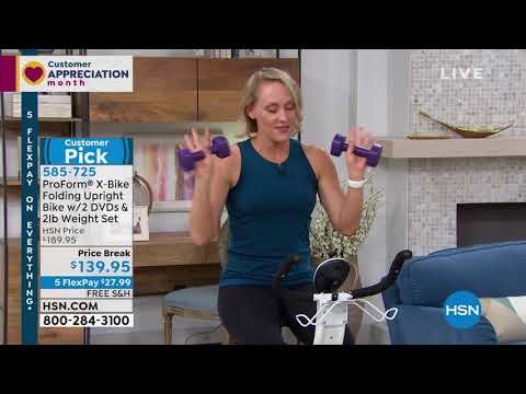 ProForm XBike mit 2 Pfund Gewichtssatz, 2 Trainings-DVDs