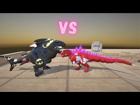 Batman Megalodon T-Rex vs Evil Legion: Justice Unleashed in Ancient Pyramid!-ARBS