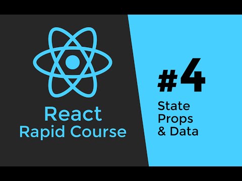 REACT JS TUTORIAL #4 - State vs Props & Application Data Video