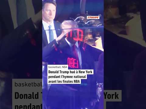 🇺🇸 Donald Trump hué à New York pendant l'hymne national avant le match 3 des finales NBA #usa