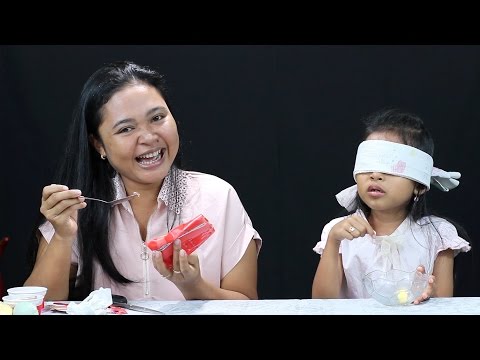 What's in My Mouth Challenge Indonesia - makan pete dan tape singkong - family fun game
